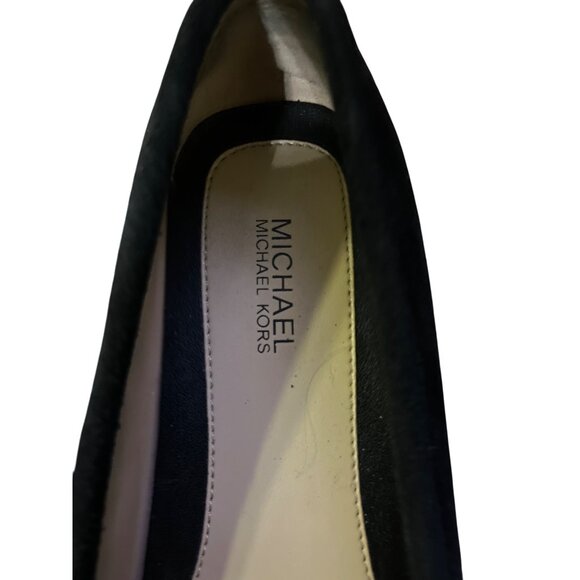 Michael Michael Kors Womens Black Suede Gloria Moc Driving Flats Size 6M Leather - Picture 5 of 15